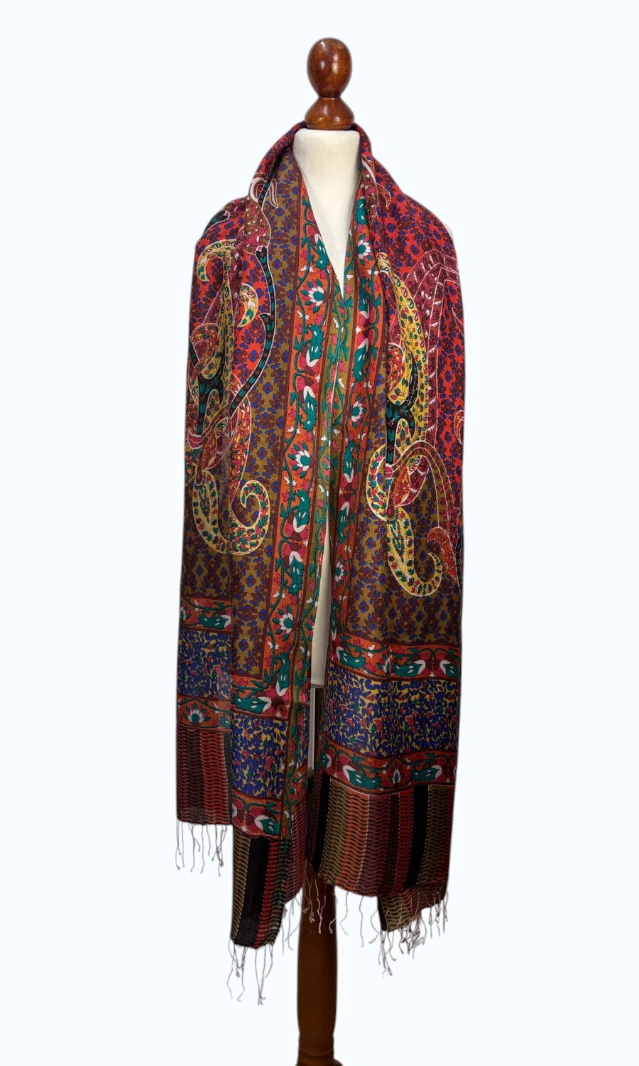 Großer Paisley-Seidenschal für Damen – Mohini