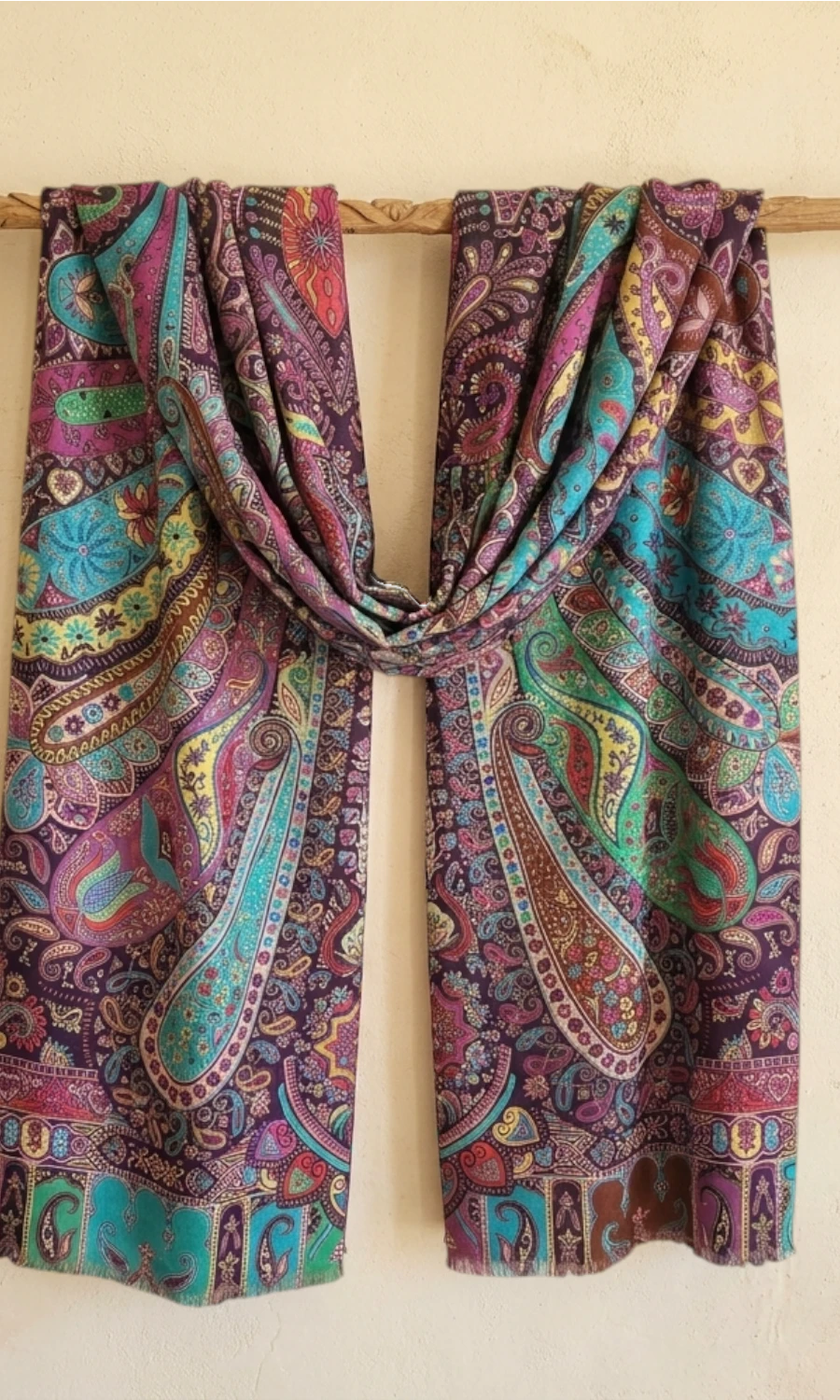 Großer Premium Paisley Baumwollschal - Mohini - Damen Schal