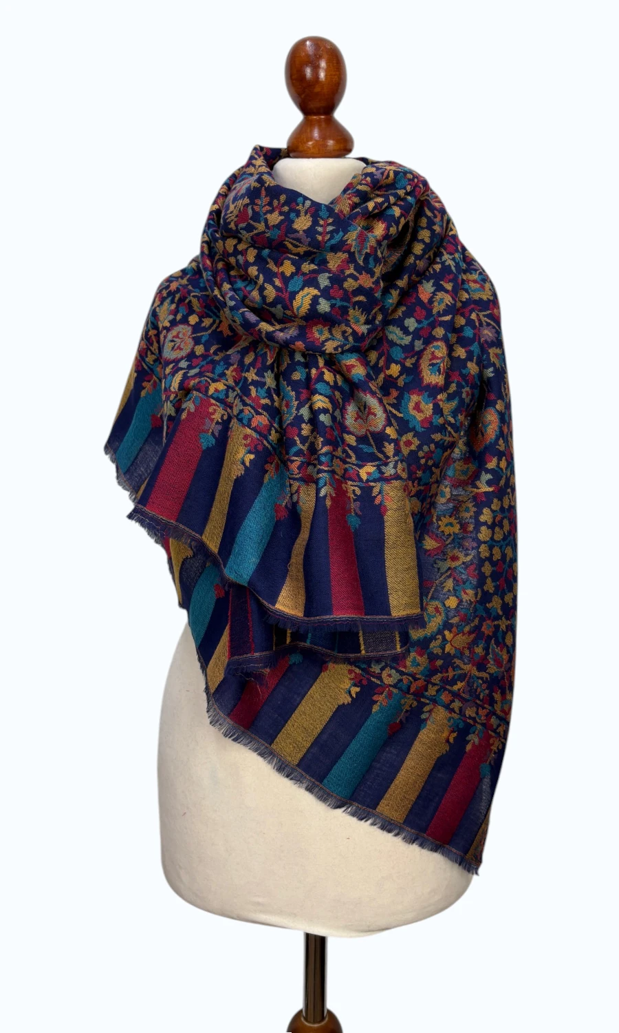 Mohini - großer Schal aus feiner Wolle und Lyocell