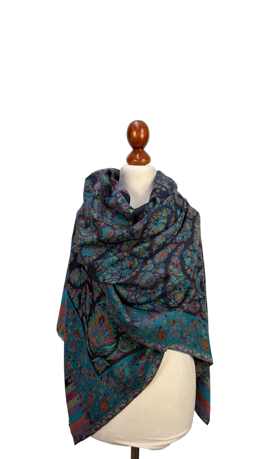 Mohini - großer gemusterter Schal in edlem Materialmix