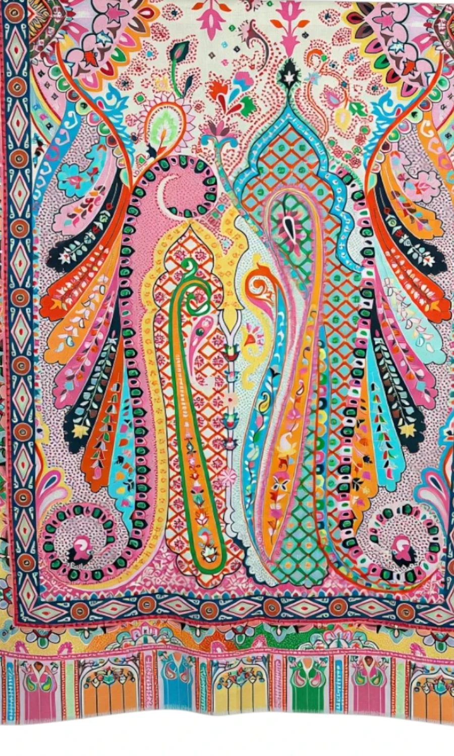 Großer Premium Paisley Baumwollschal - Mohini - Damen Schal