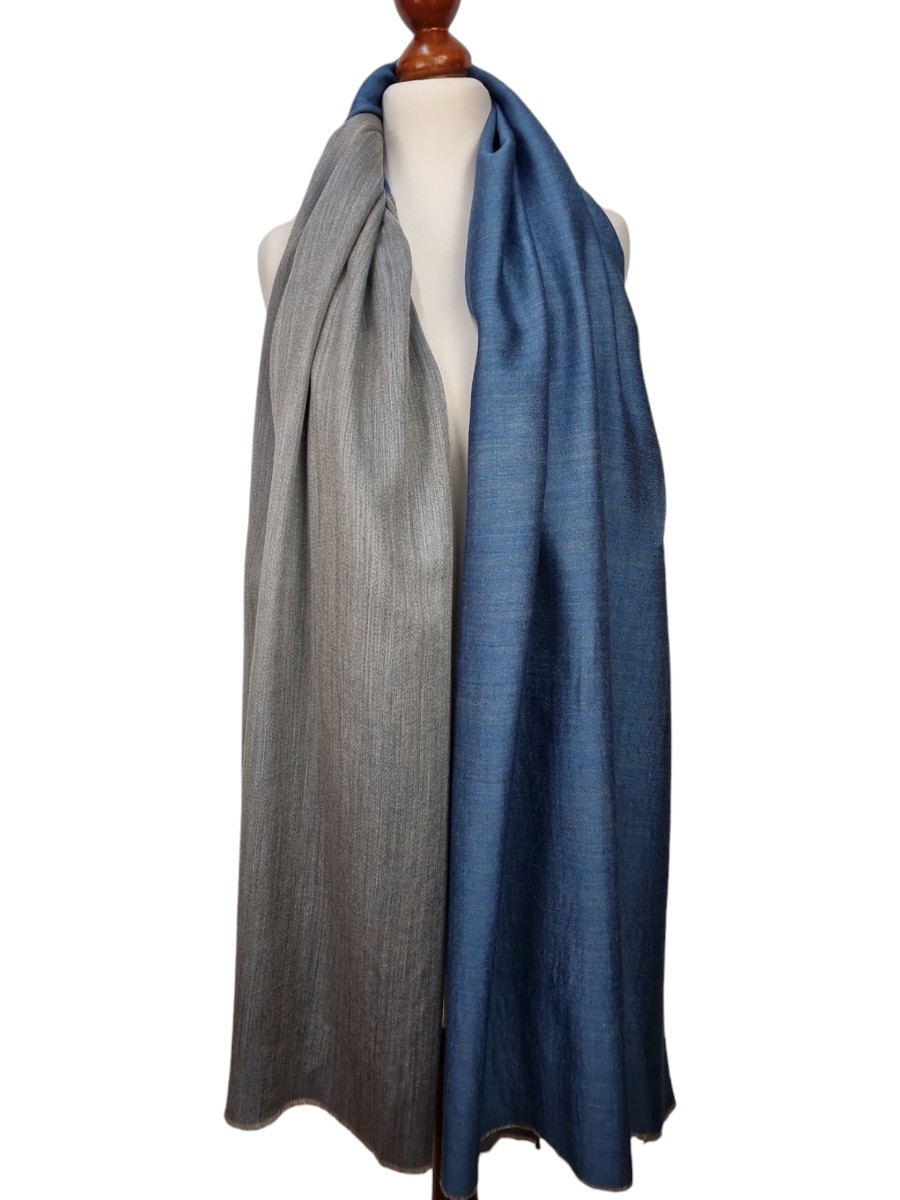 Großer zweifarbiger Kaschmirschal - Mohini - Elegante Damen Stola