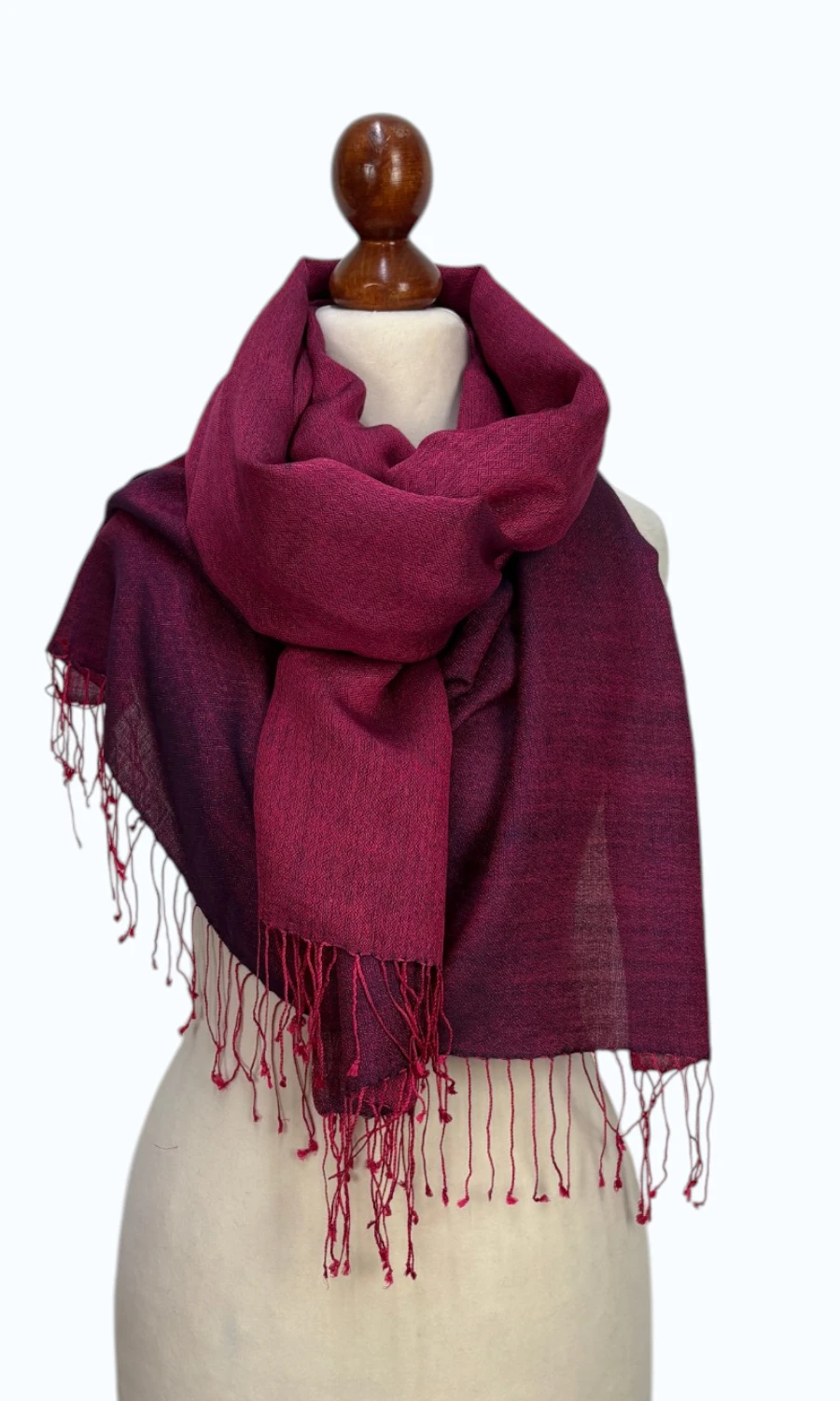 Pink Kaschmir-Seide-Schal groß für Damen – Mohini