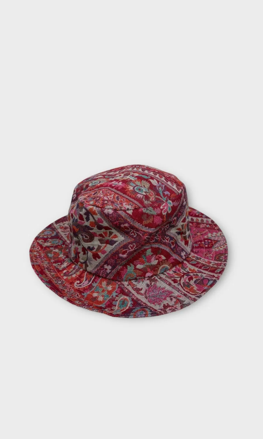 Mohini - handgefertigter Wendehut  aus Kaschmirwolle & Leinen