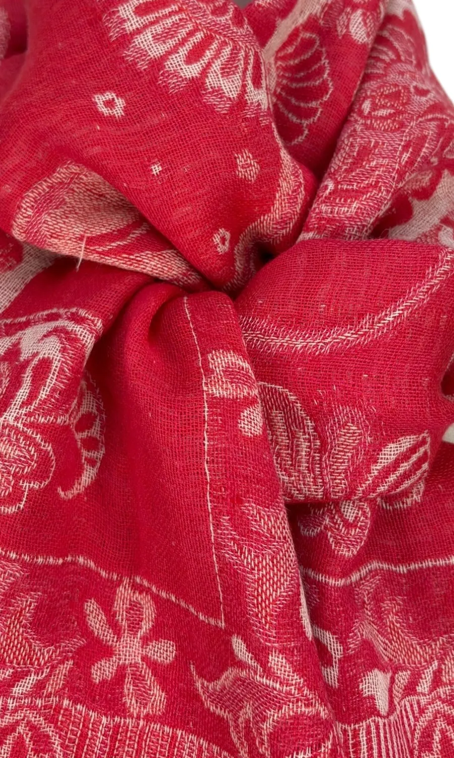 Schmaler Jamawar Schal aus Merinowolle - Mohini - Damen Schal