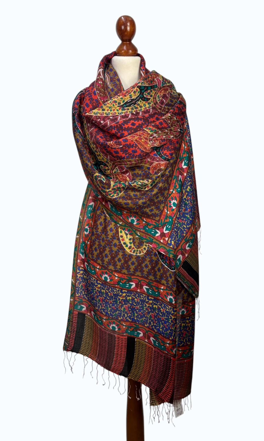 Großer Paisley-Seidenschal für Damen – Mohini