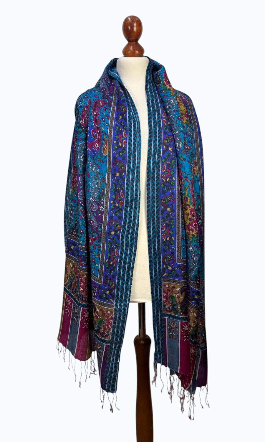 Großer Paisley-Seidenschal für Damen – Mohini