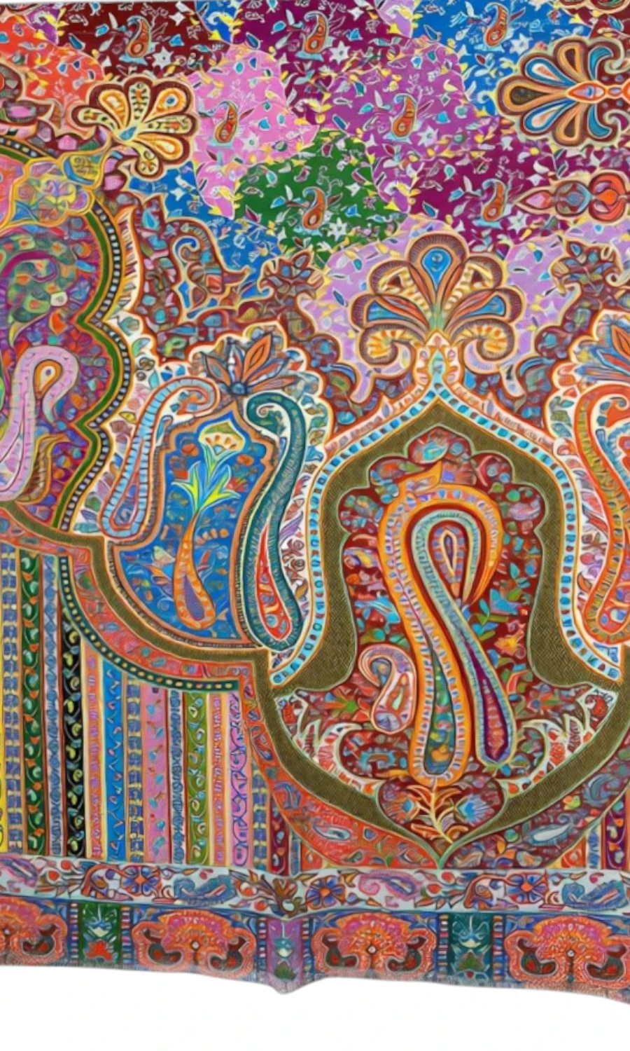 Großer Premium Paisley Baumwollschal - Mohini - Damen Schal