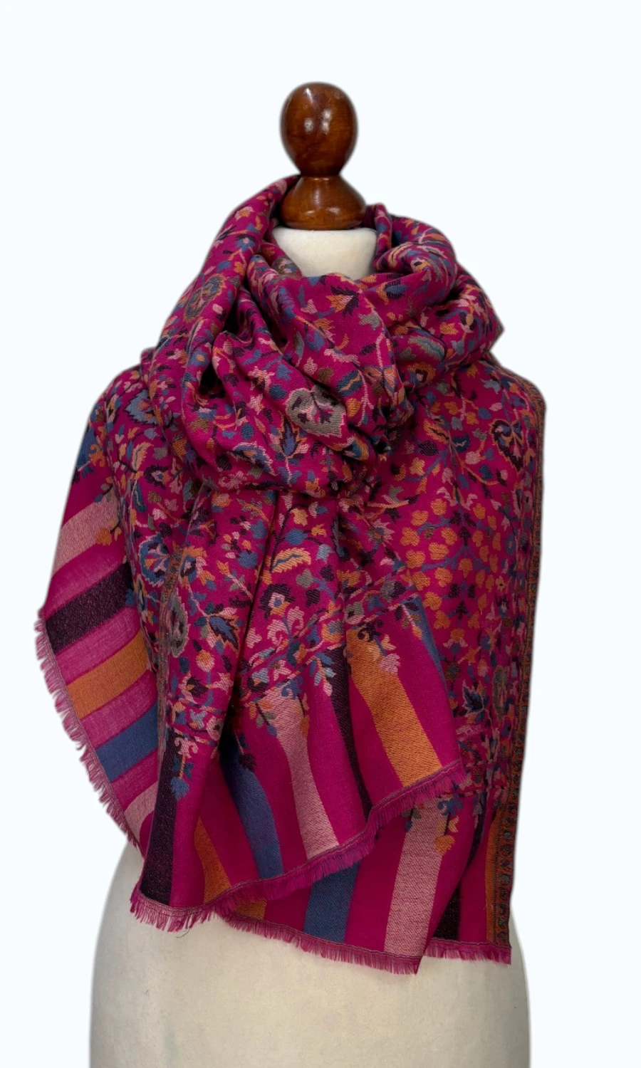 Mohini - großer Schal aus feiner Wolle und Lyocell