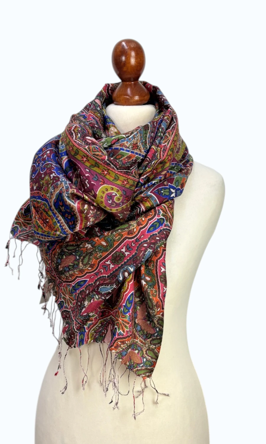 Großer Paisley-Seidenschal für Damen – Mohini