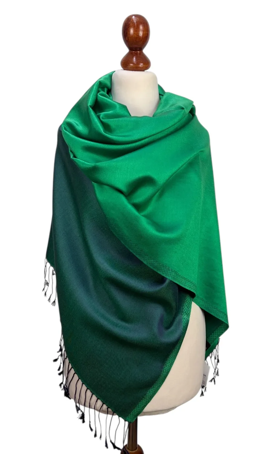 Mohini - großer zweifarbiger Schal aus reiner Seide