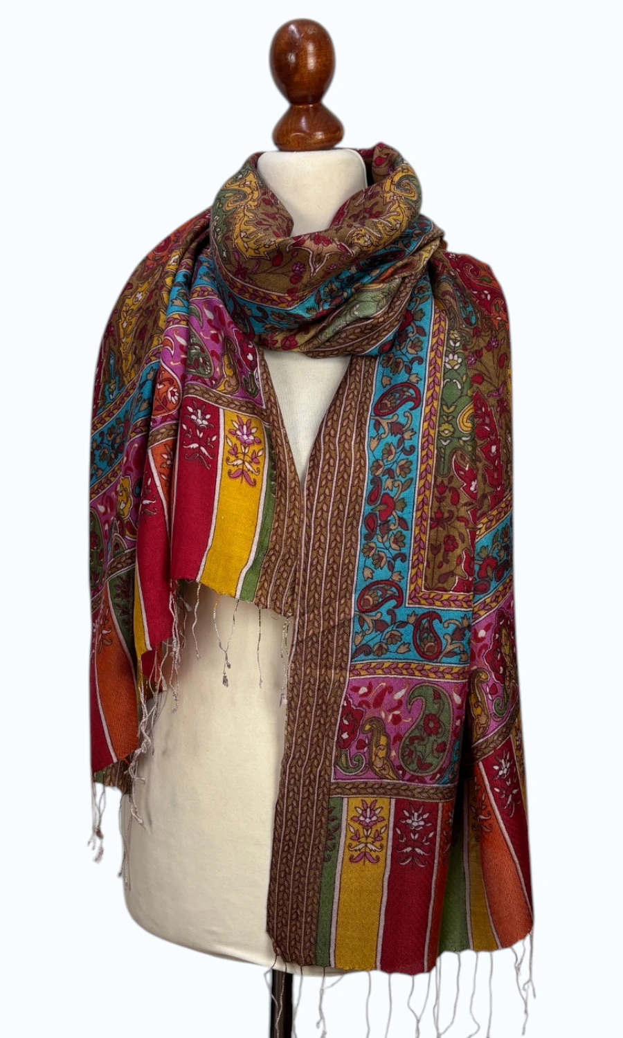 Großer Paisley-Seidenschal für Damen – Mohini