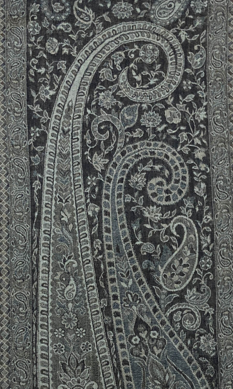 Jasemin - schmaler Jamawar Schal aus Merinowolle