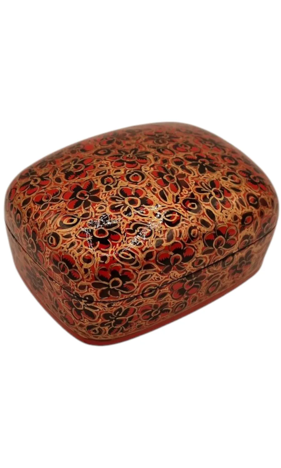 handbemalte Dose aus Papiermaché 