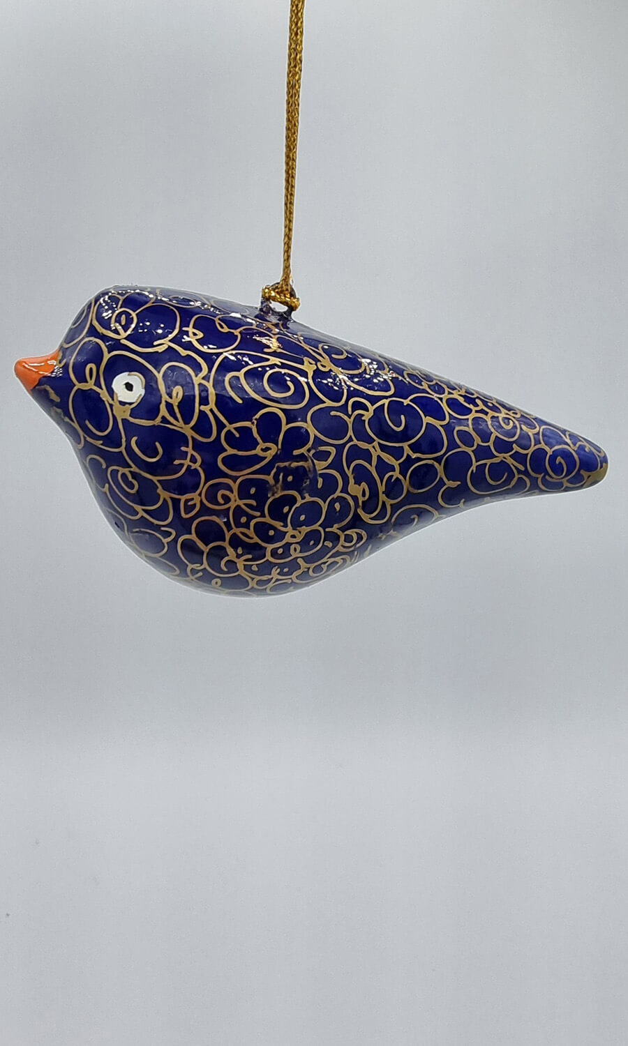 handbemalter Vogel aus Papermaché