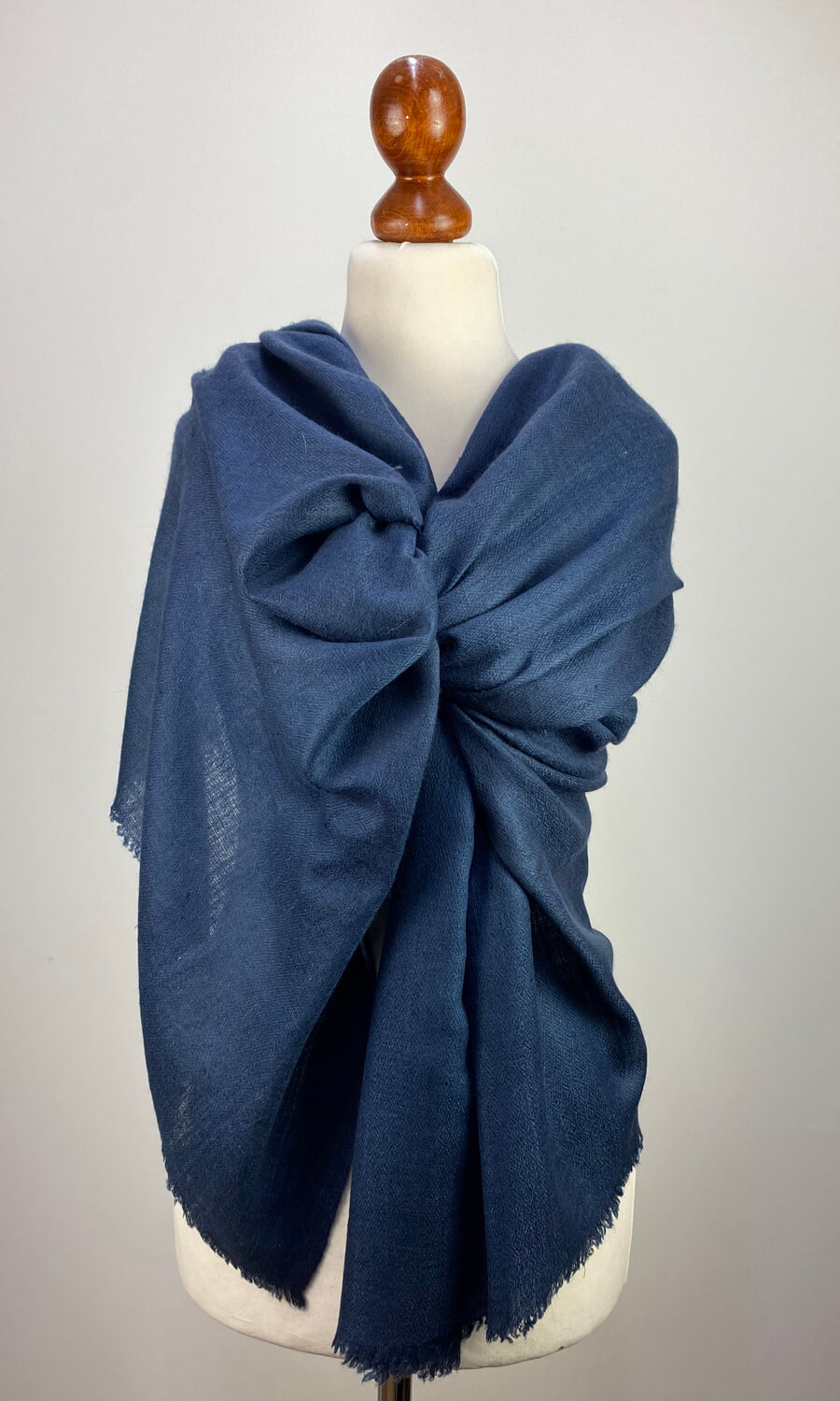 "Lady Bluegrey" - handgewebtes Pashmina Plaid 