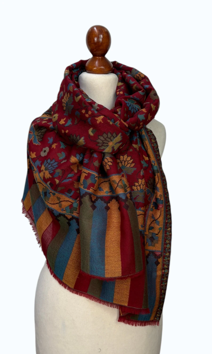 Mohini - großer Schal aus feiner Wolle und Lyocell