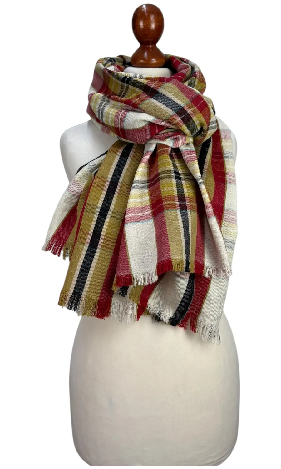 Mohini  - großer zweiseitiger Schal aus Merinowolle