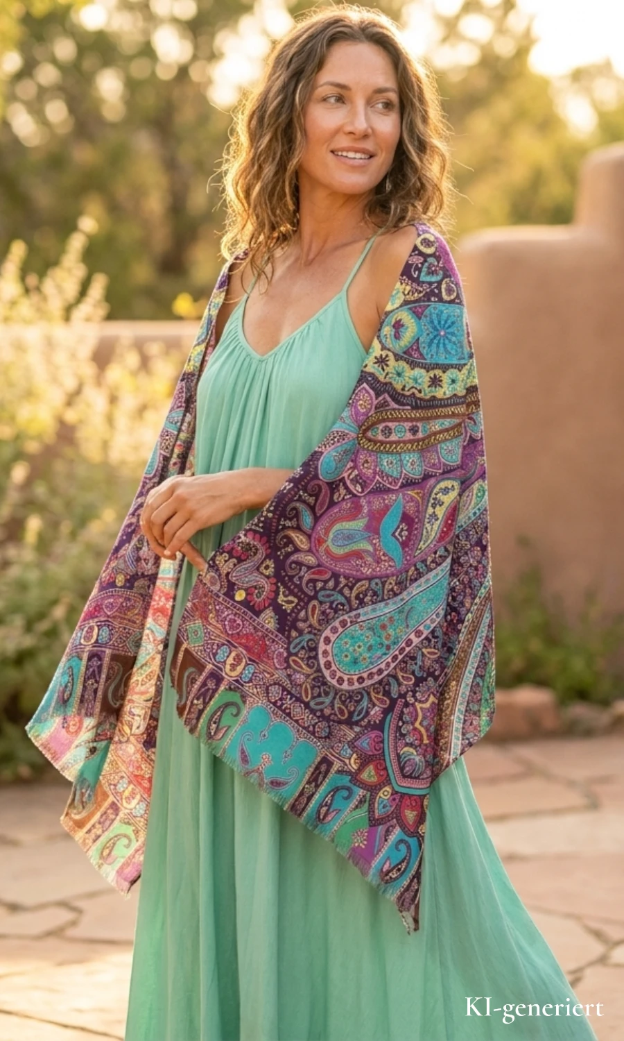Großer Premium Paisley Baumwollschal - Mohini - Damen Schal