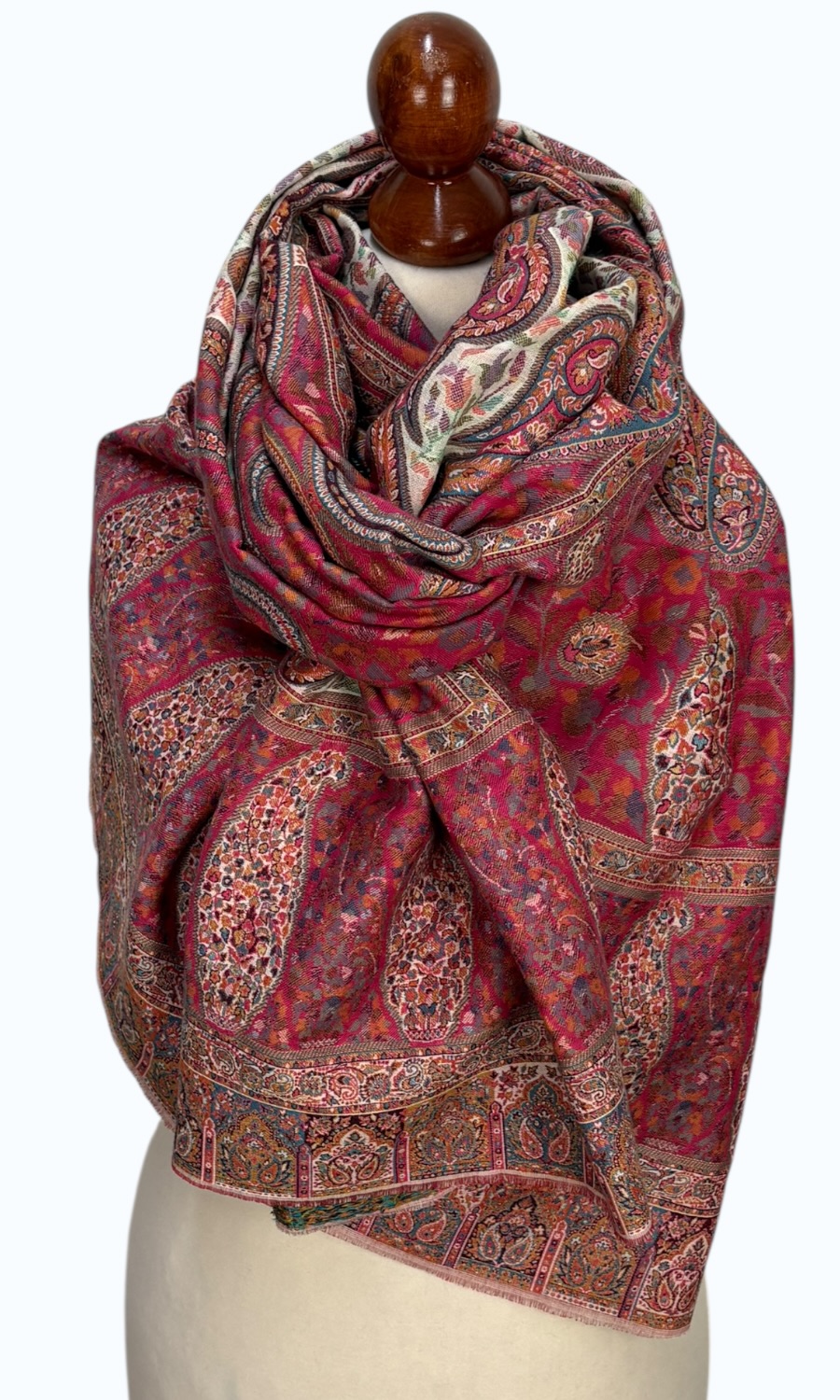 Mohini - handgefertigter großer Schal in edlem Materialmix