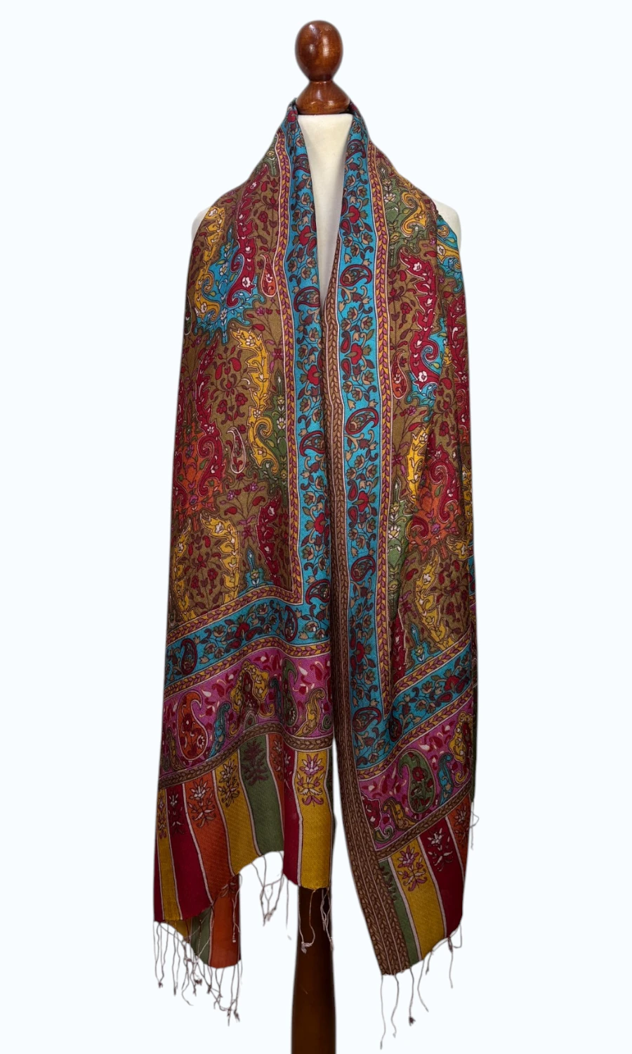 Großer Paisley-Seidenschal für Damen – Mohini