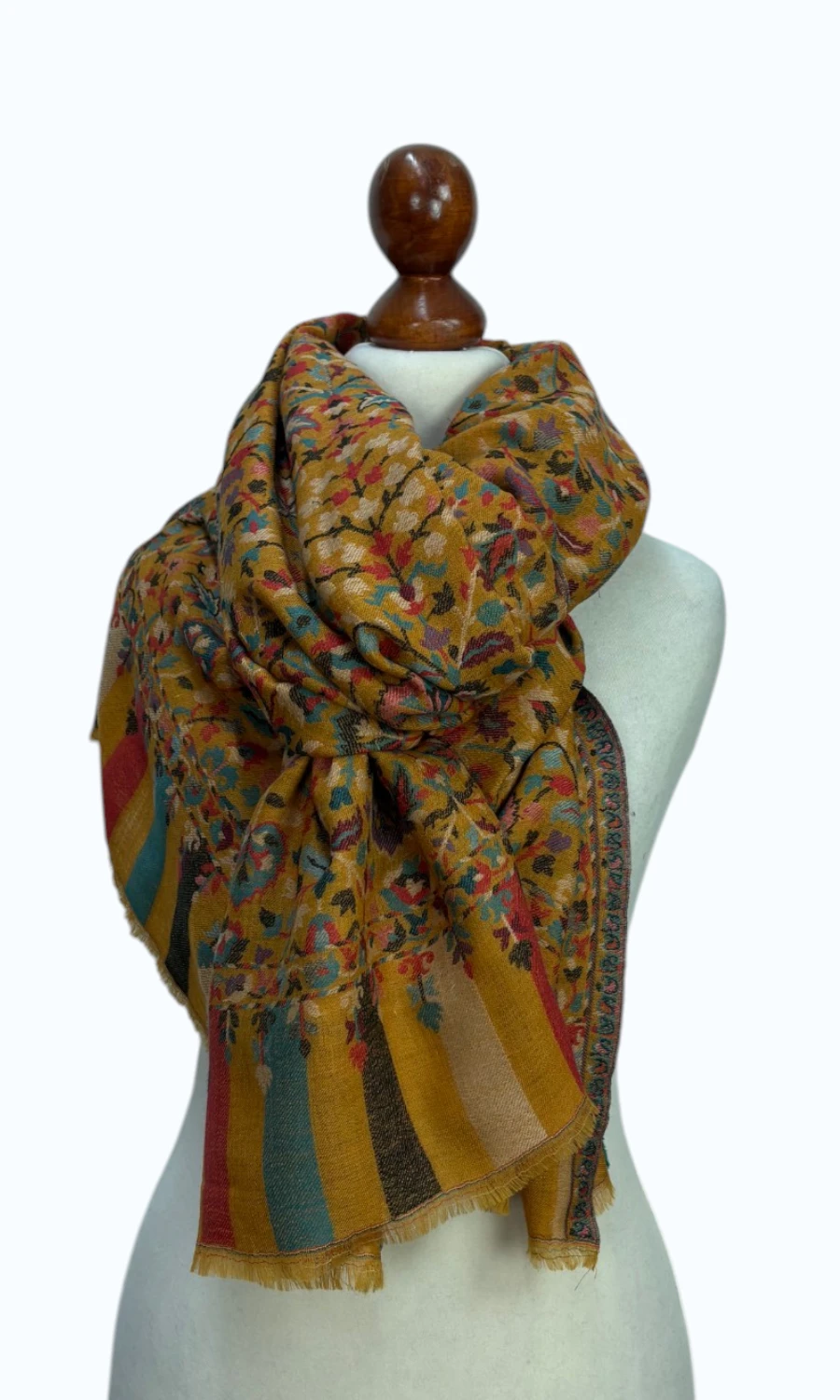 Mohini - großer Schal aus feiner Wolle und Lyocell