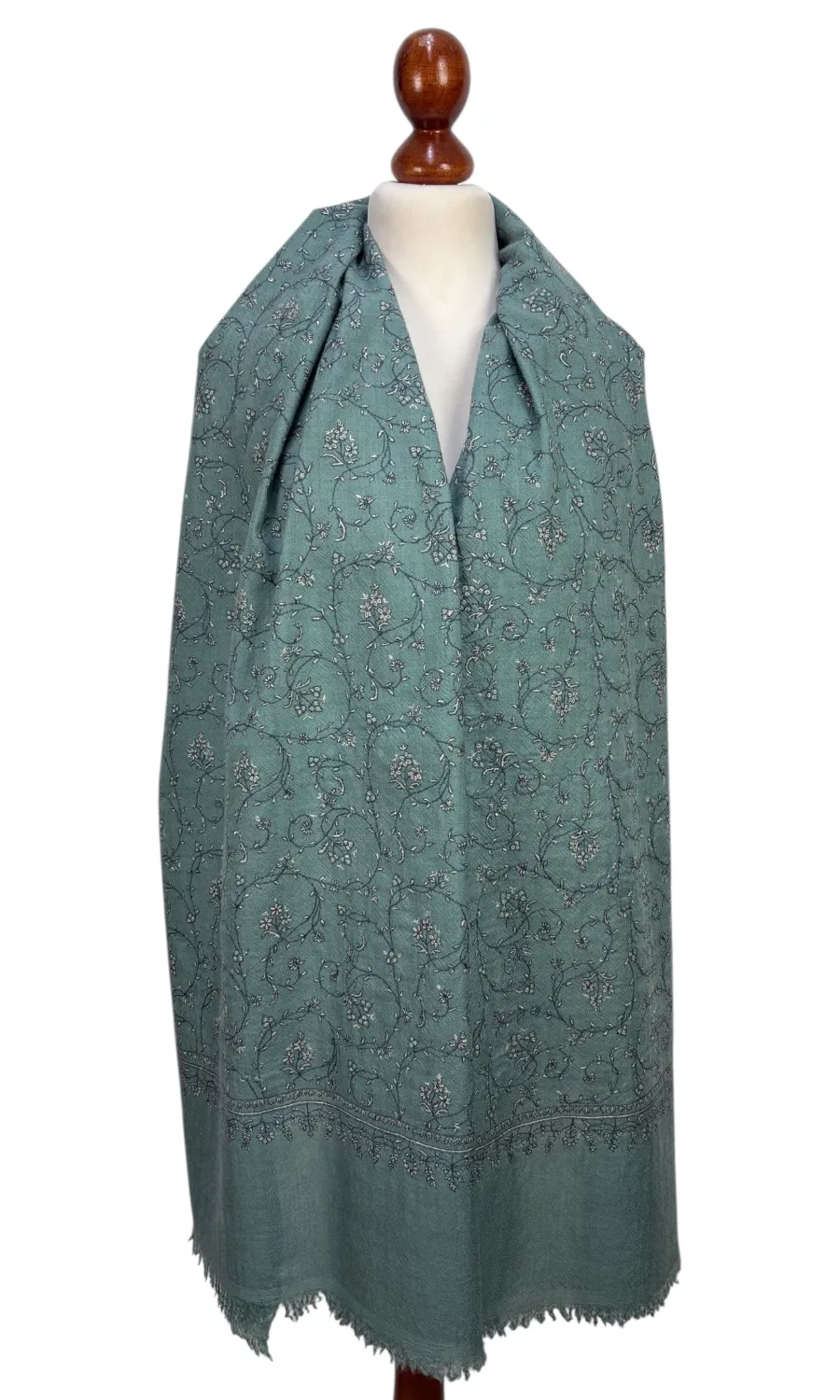 Handbestickter großer Schal aus Pashminawolle - Mohini