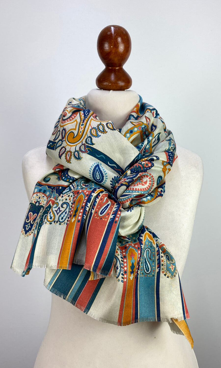Adelina - großer Schal  aus Seide & Baumwolle