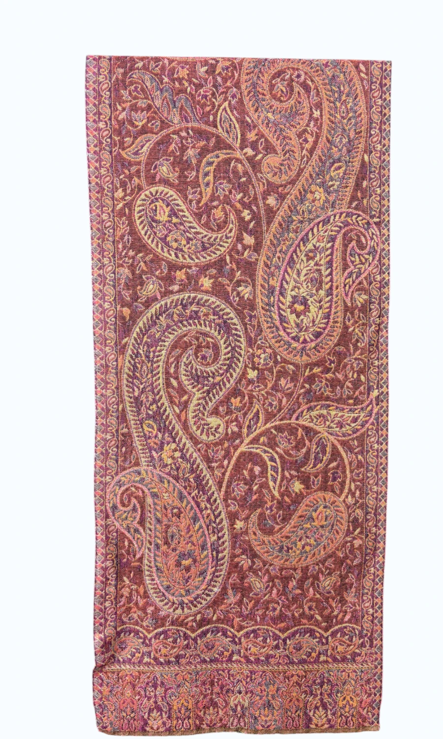 Schmaler Jamawar Schal aus Merinowolle - Mohini - Damen Schal
