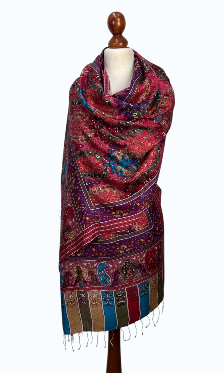 Großer Paisley-Seidenschal für Damen – Mohini