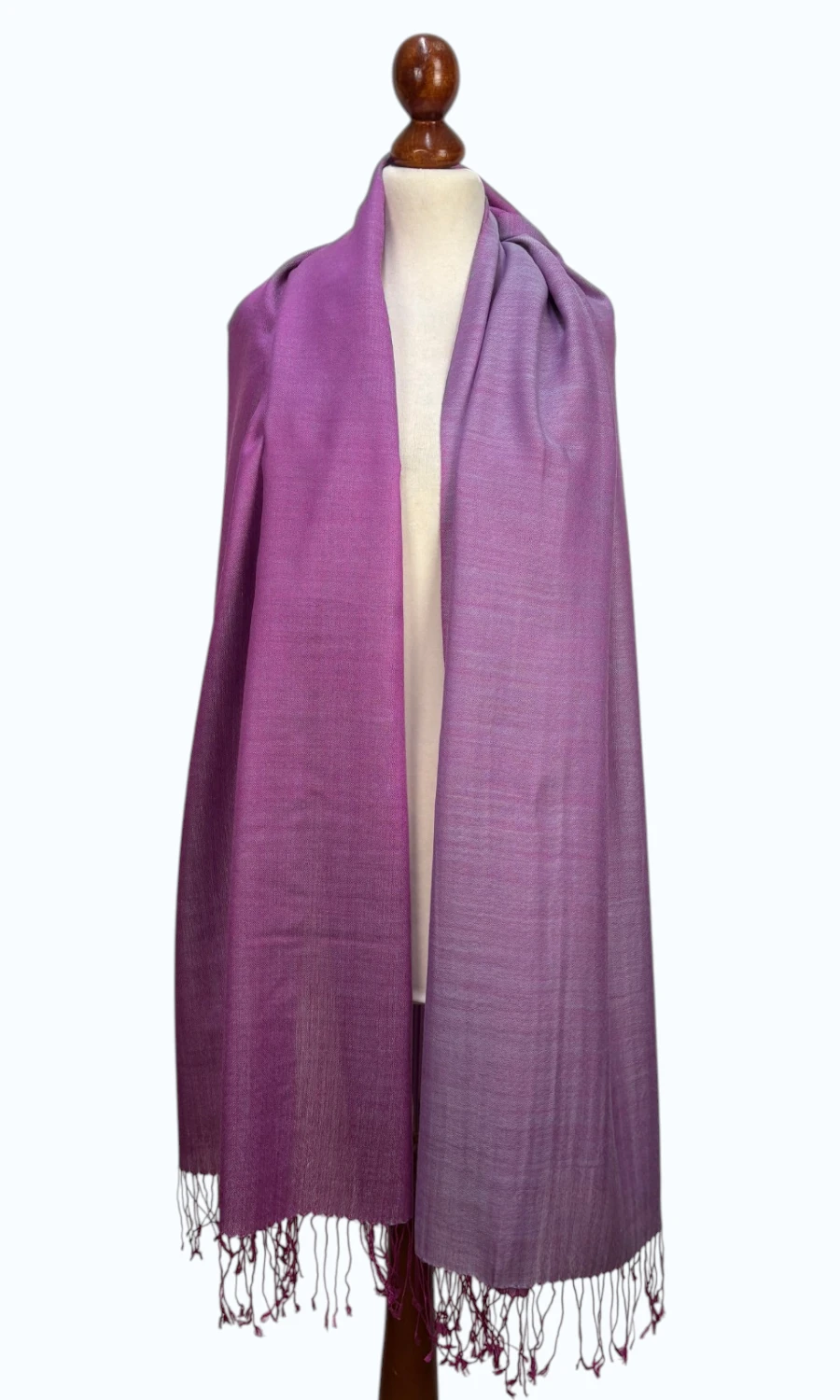 Pink Kaschmir-Seide-Schal groß für Damen – Mohini