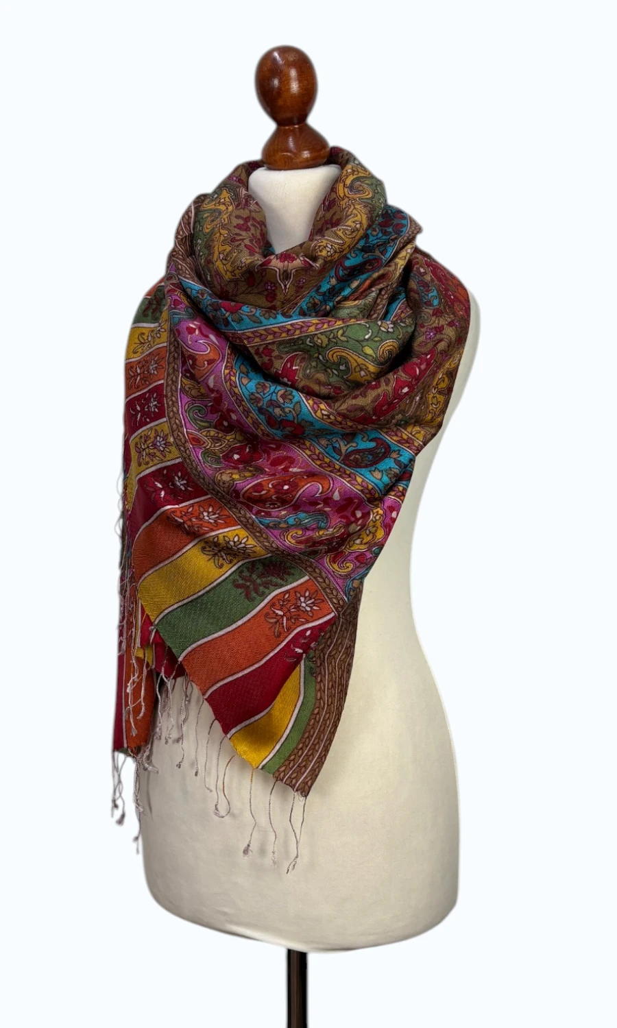 Großer Paisley-Seidenschal für Damen – Mohini