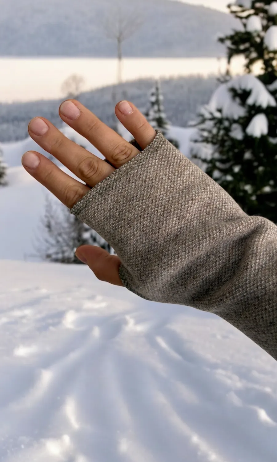 Mohini - handgefertigte Stulpen aus Lambswool -Jersey