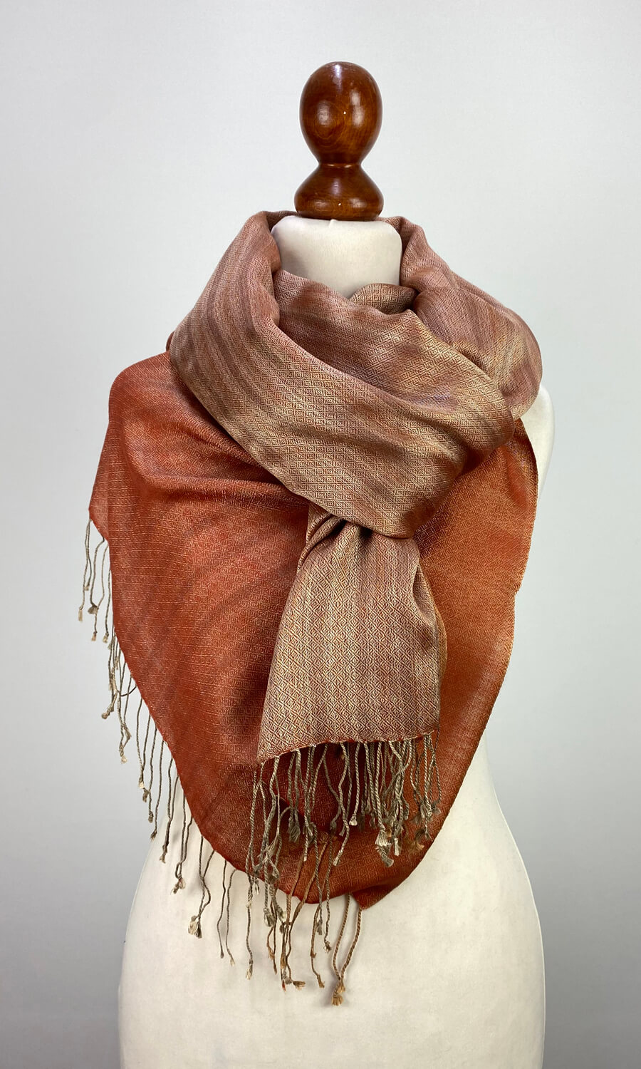 Orange Stripes  - elegante Stola aus Kaschmir & Seide