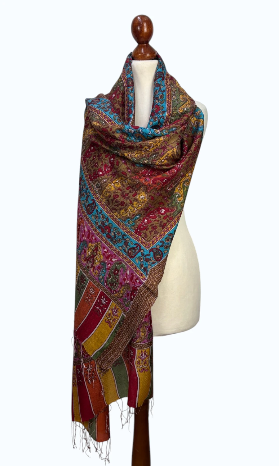 Großer Paisley-Seidenschal für Damen – Mohini
