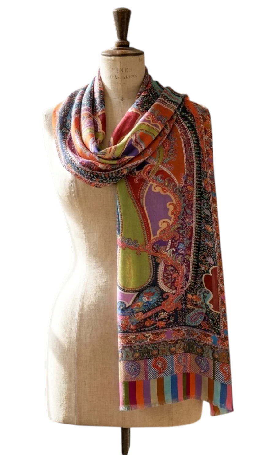 Großer Premium Paisley Baumwollschal - Mohini - Damen Schal