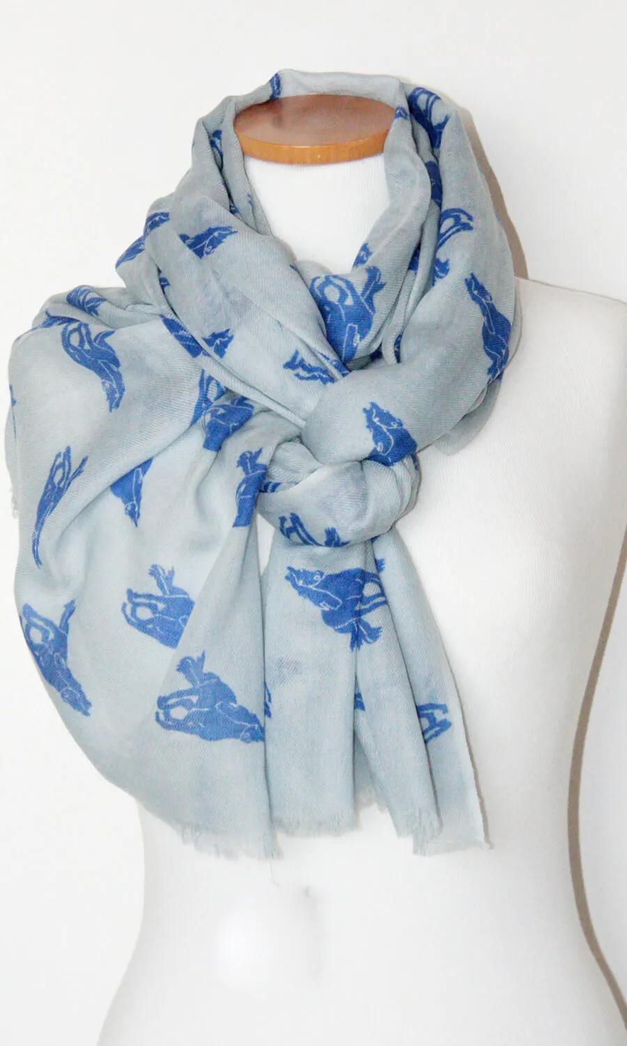 Mohini - großer Kaschmirschal mit Pferdemuster