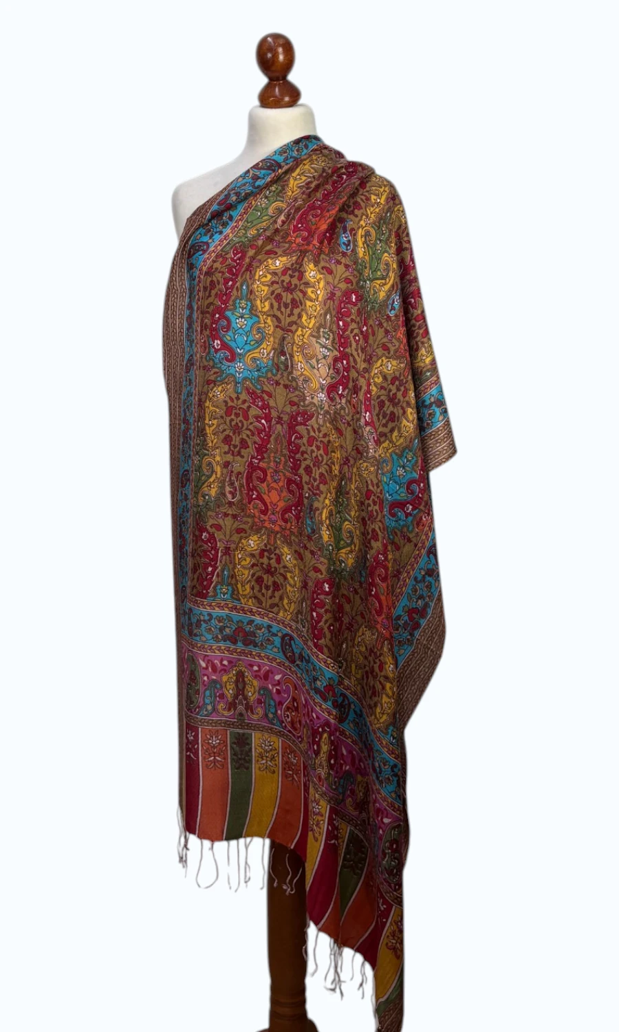 Großer Paisley-Seidenschal für Damen – Mohini