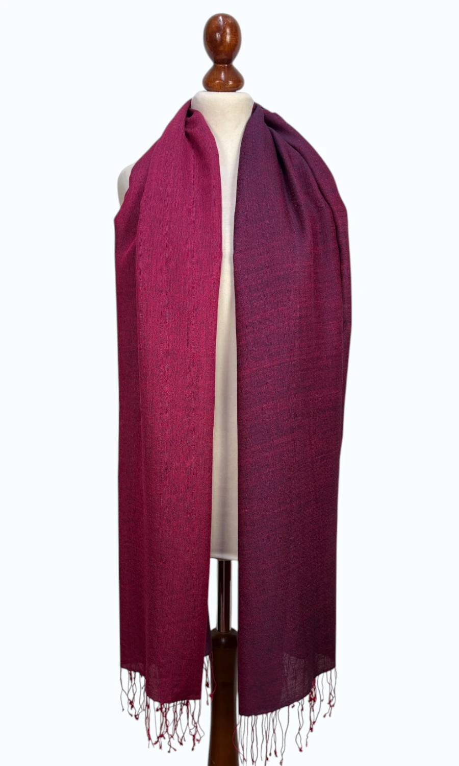 Pink Kaschmir-Seide-Schal groß für Damen – Mohini