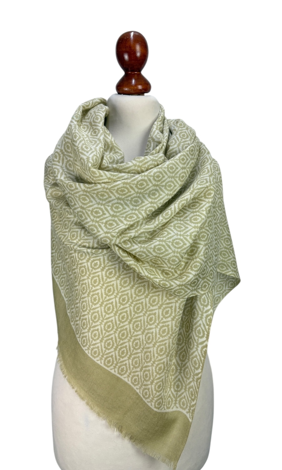 Mohini - großer gemusterter Schal aus Merinowolle 