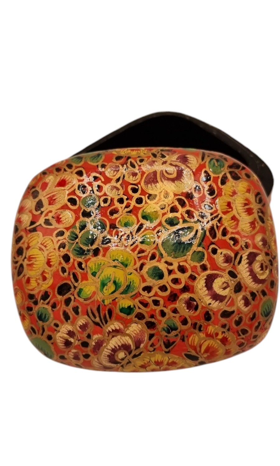 handbemalte Dose aus Papiermaché klein