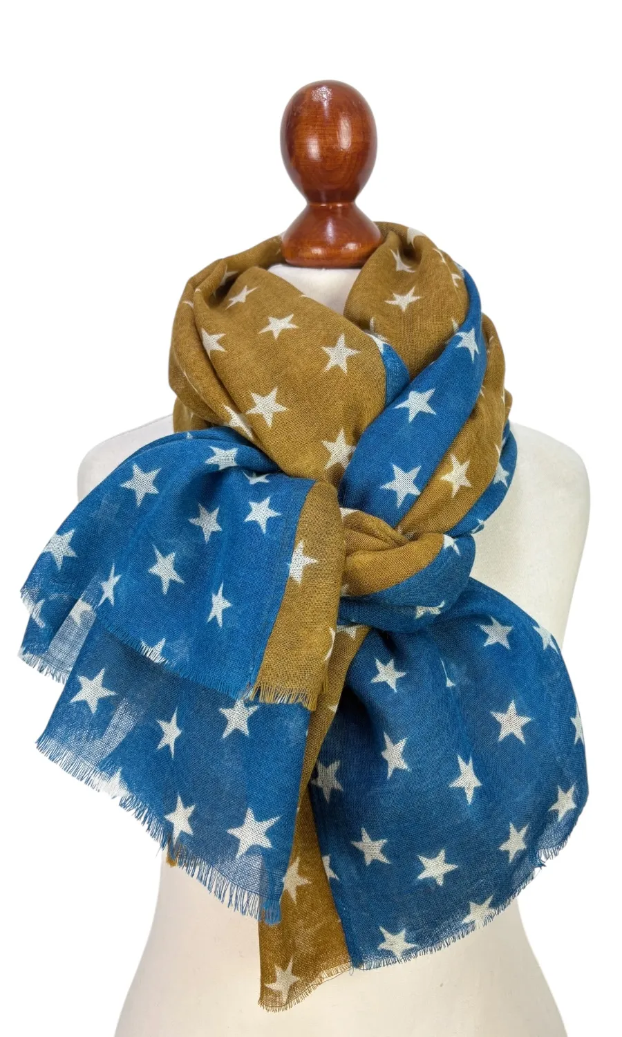 Mohini - plaid aus Kaschmirwolle mit Sternenmuster