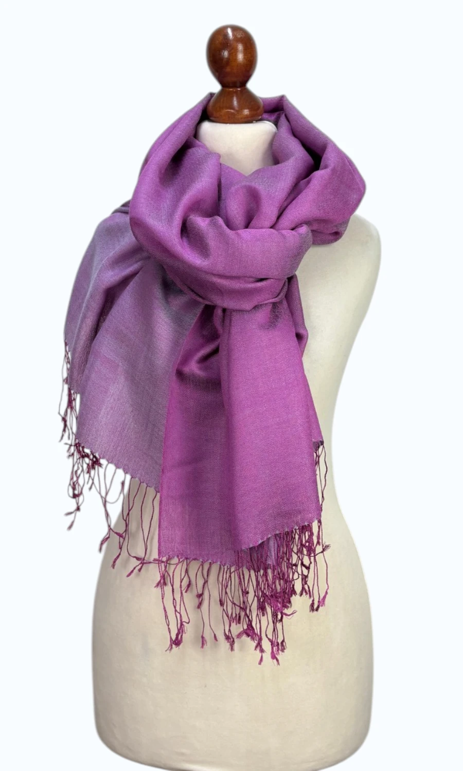 Pink Kaschmir-Seide-Schal groß für Damen – Mohini