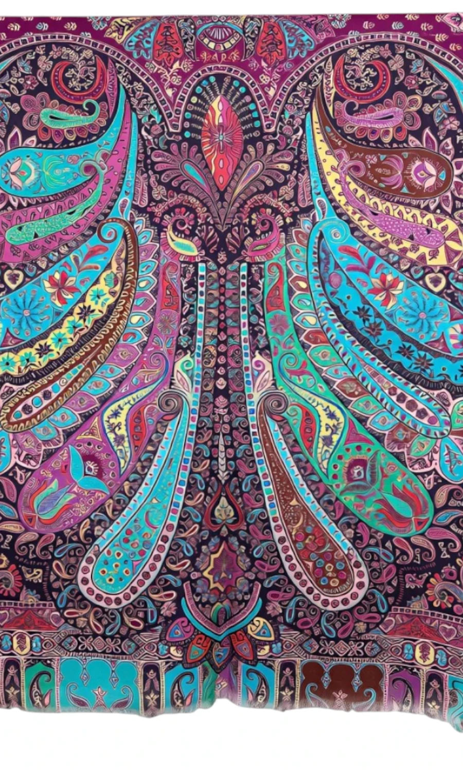 Großer Premium Paisley Baumwollschal - Mohini - Damen Schal