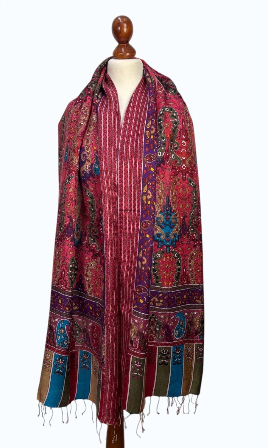 Großer Paisley-Seidenschal für Damen – Mohini