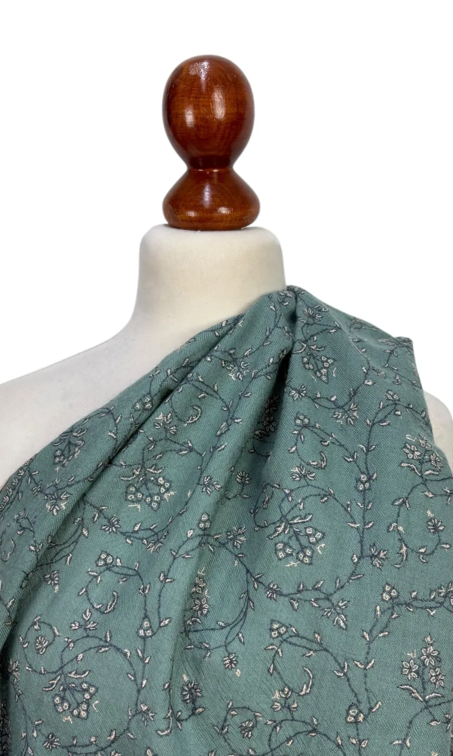 Handbestickter großer Schal aus Pashminawolle - Mohini