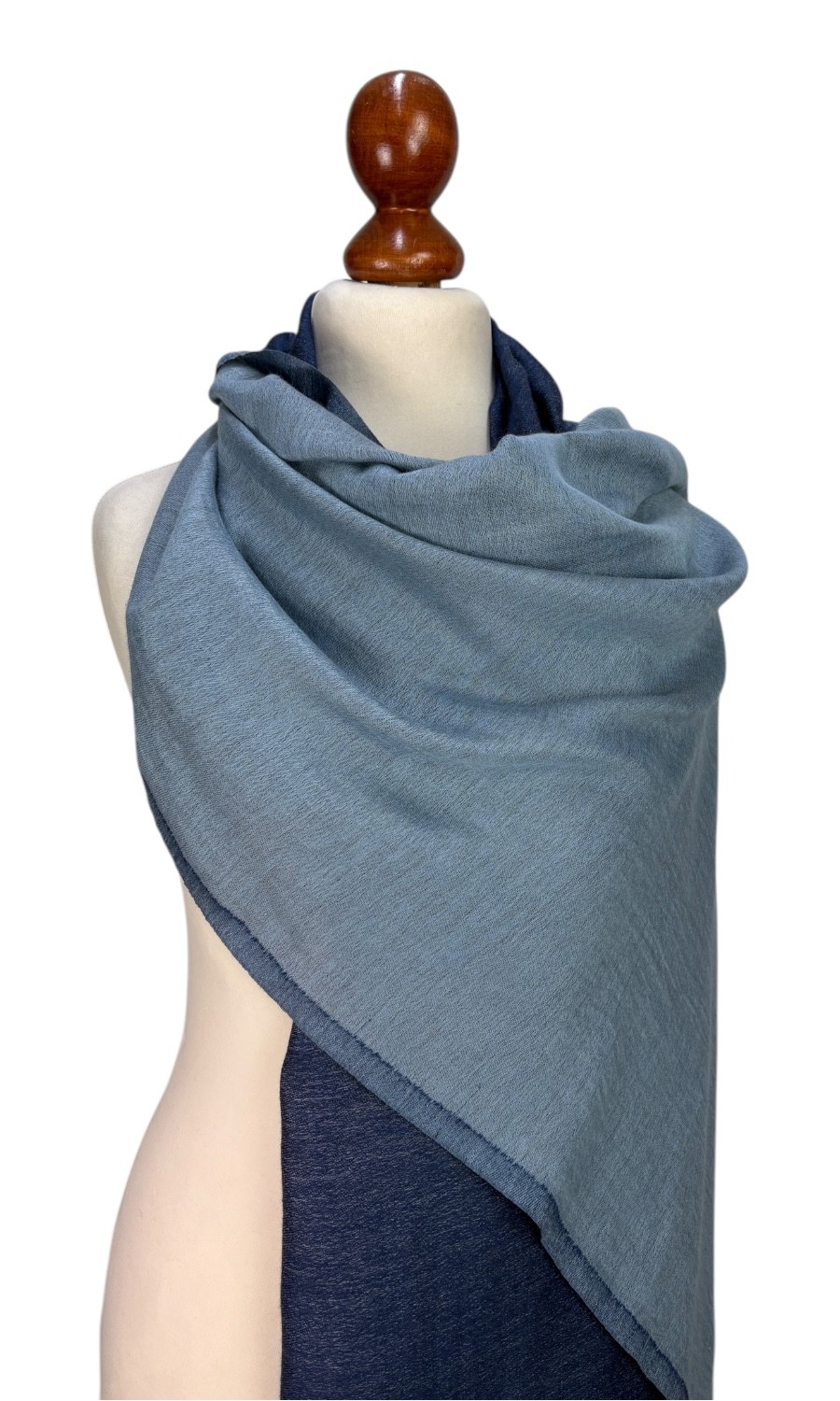 Großer zweifarbiger Wollschal - Mohini - Elegante Damen Stola