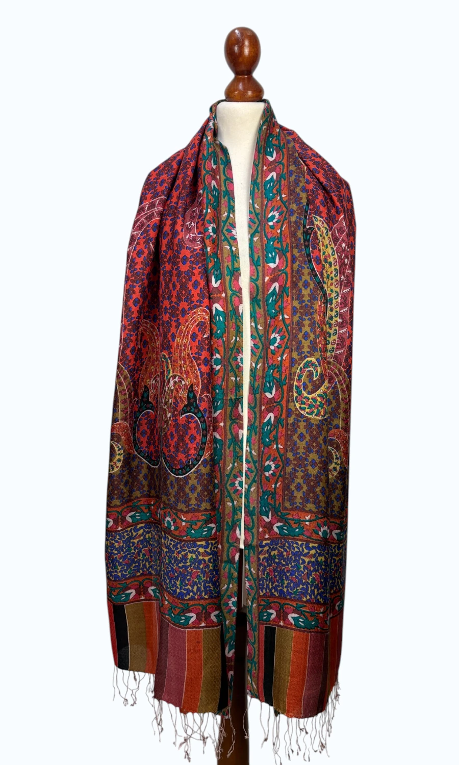 Großer Paisley-Seidenschal für Damen – Mohini