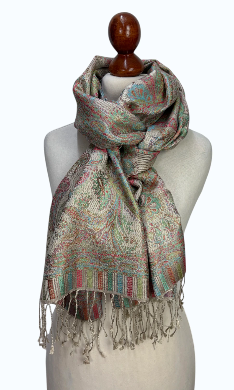 Großer Paisley Seidenschal - Mohini - Damen Schal aus reiner Seide