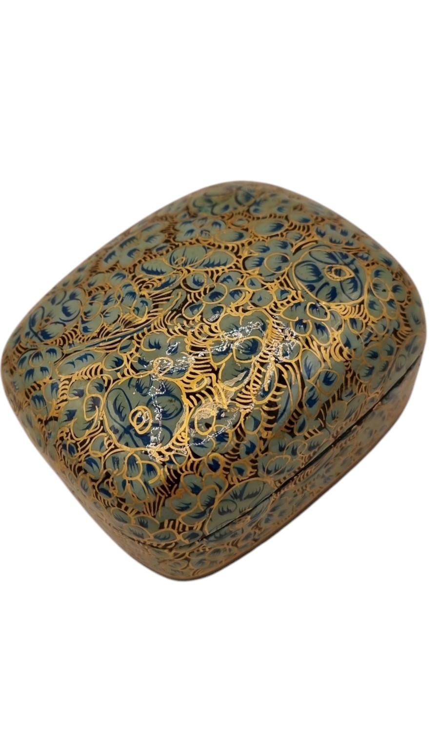 handbemalte Dose aus Papiermaché klein